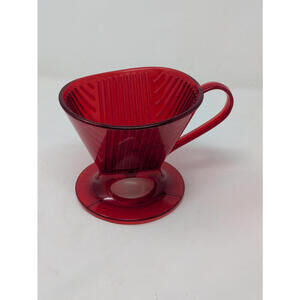 Melitta Signature Series 1 Cup Pour Over Coffee Brewer Tritan Red